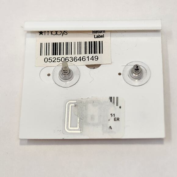 Charter Club Clear Crystal Dangle Post Earrings Cluster Party Wedding New - Picture 3 of 4